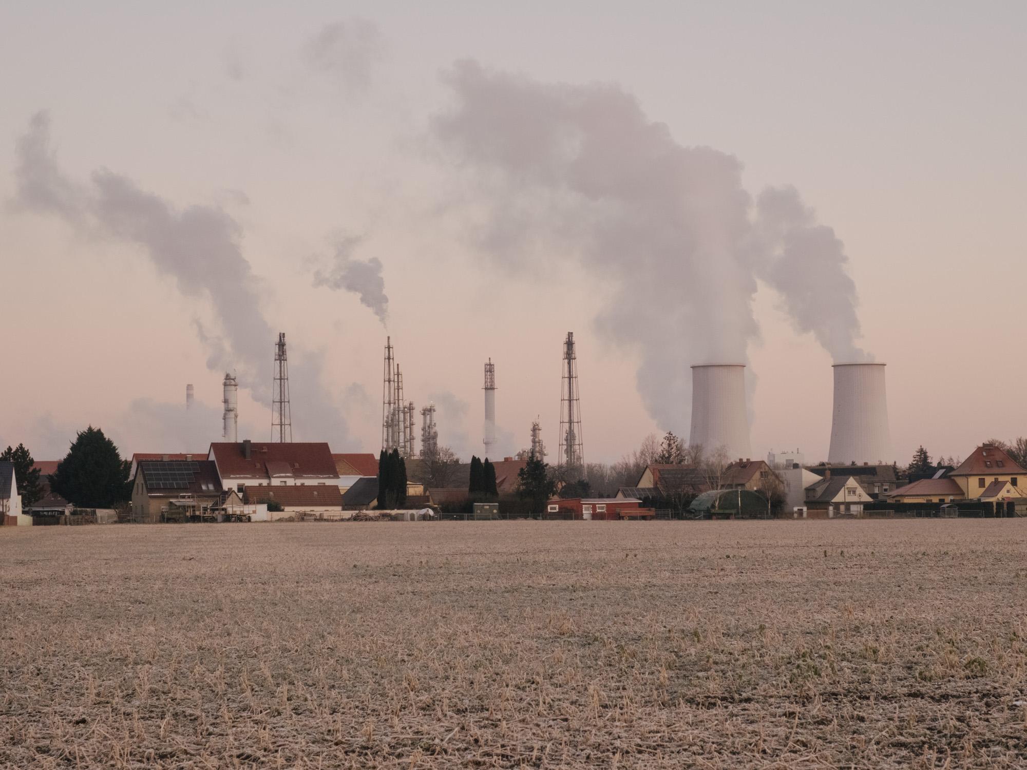 Chemical and industrial facilities in Leuna sustain communities across eastern Germany.